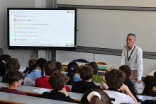 Présentation de l'ENSIC aux collégiens.